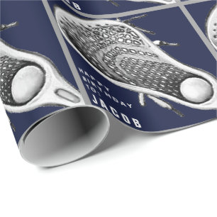 Lacrosse Birthday Gift Wrapping Paper