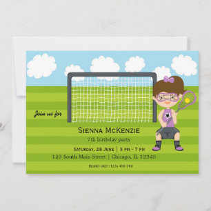 Lacrosse Birthday girl Invitation