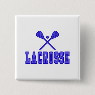 Lacrosse blue 15 cm square badge