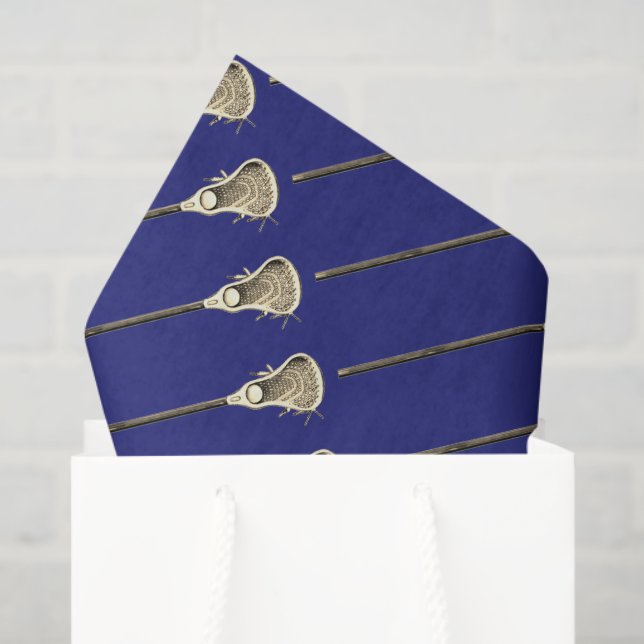 Lacrosse Blue Sports Tissue Paper (Gift Bag)
