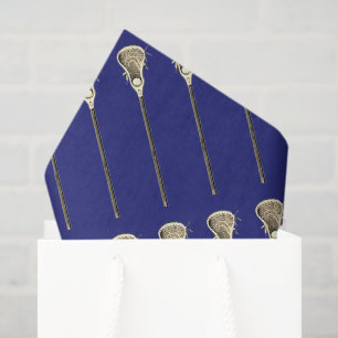 Lacrosse Blue Sports Tissue Paper