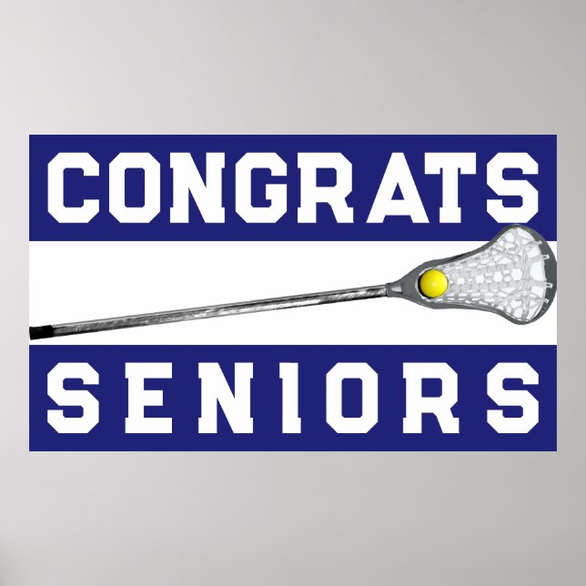 Lacrosse Blue Team Senior Night Poster (Front)