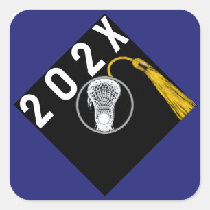 Lacrosse Blue Team Senior Night Square Sticker