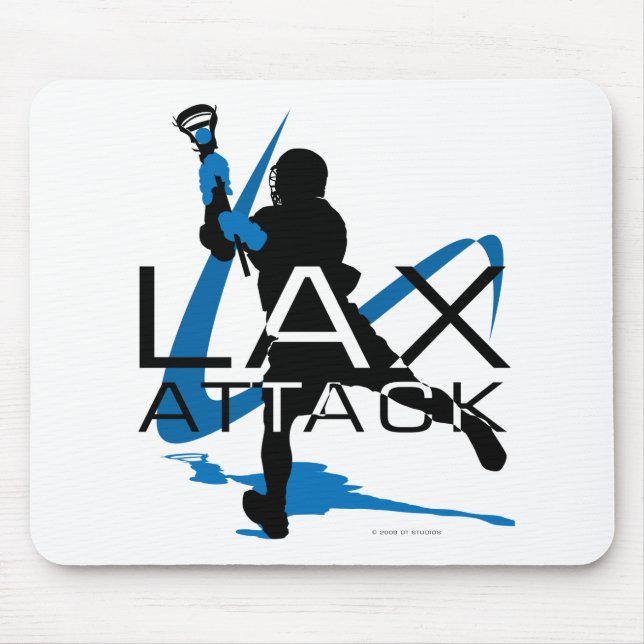 Lacrosse Boys LAX Attack Blue Mouse Pad (Front)