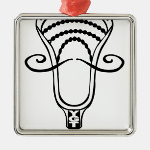 Lacrosse BroStache Metal Tree Decoration