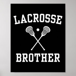 Lacrosse Brother Left Chest Logo Lacrosse Player L Poster