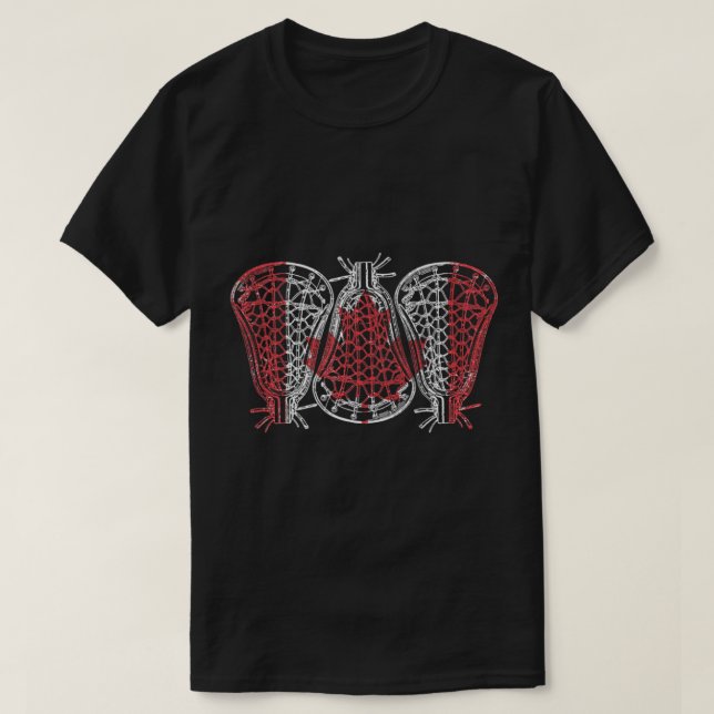 Lacrosse Canada Flag Lacrosse Player Men Woman Kid T-Shirt (Design Front)