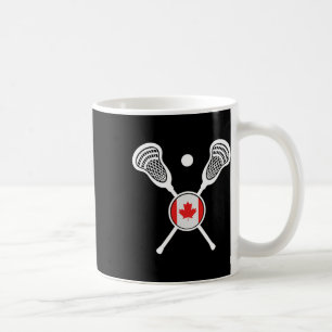 Lacrosse Canadian Flag Lax Helmet Sticks Canada La Coffee Mug
