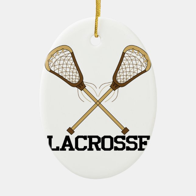 Lacrosse Ceramic Ornament (Front)