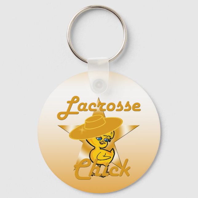 Lacrosse Chick  Key Ring (Front)