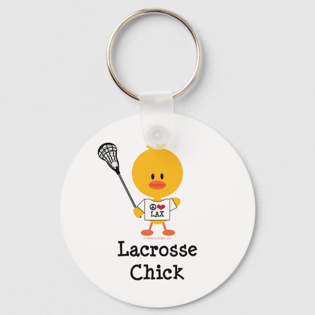 Lacrosse Chick Keychain (Front)