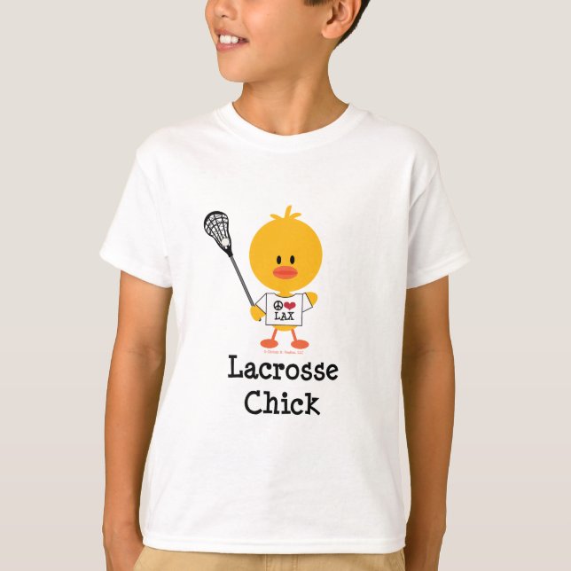 Lacrosse Chick Kids T-shirt (Front)