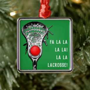 lacrosse Christmas cheer Metal Ornament