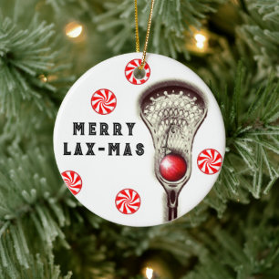 Lacrosse Christmas Collectable Ceramic Ornament