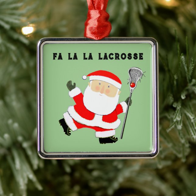Lacrosse Christmas Collectable Metal Ornament (Tree)