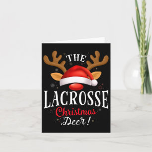 Lacrosse Christmas Deer Pjs Xmas Family Matching Card