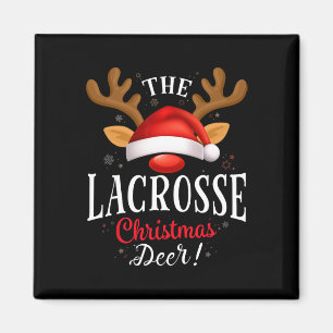 Lacrosse Christmas Deer Pjs Xmas Family Matching Magnet