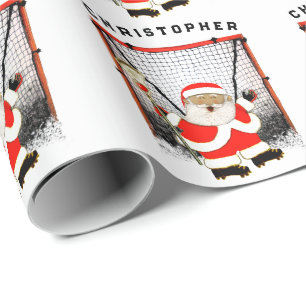 Lacrosse Christmas Holiday Gift Wrapping Paper