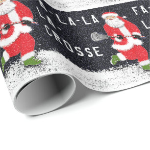 Lacrosse Christmas Holiday Gift Wrapping Paper