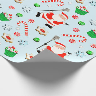 Lacrosse Christmas Holiday Gift Wrapping Paper