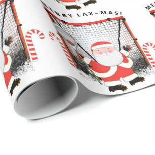 Lacrosse Christmas Holiday Gift Wrapping Paper