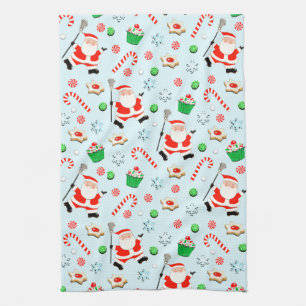 Lacrosse Christmas Holiday Gifts Tea Towel
