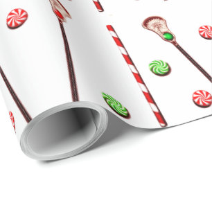 Lacrosse Christmas Holiday Wrapping Paper