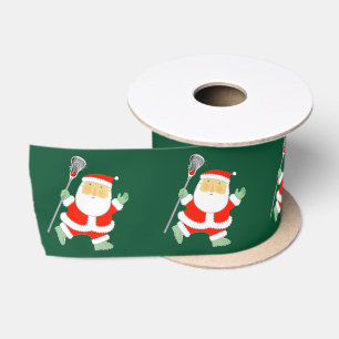 Lacrosse Christmas Satin Ribbon