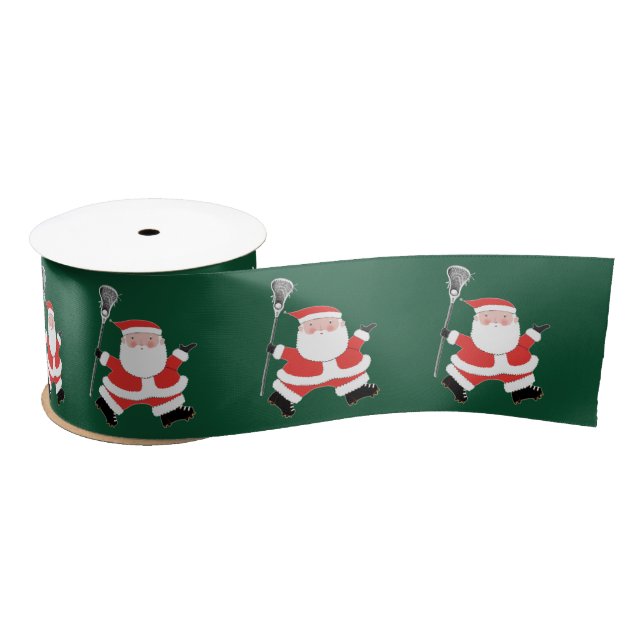 Lacrosse Christmas Satin Ribbon (Spool)