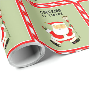 Lacrosse Christmas Wrapping Paper