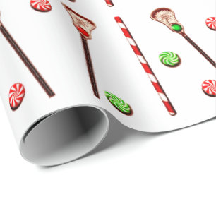 Lacrosse Christmas Wrapping Paper