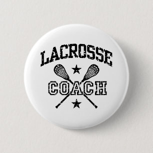 Lacrosse Coach 6 Cm Round Badge
