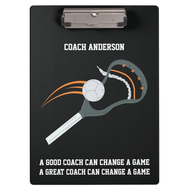 Lacrosse Coach Clipboard (Front)