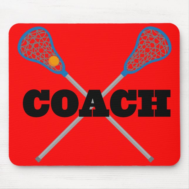 Lacrosse Coach Gift Idea Mouse Pad (Front)
