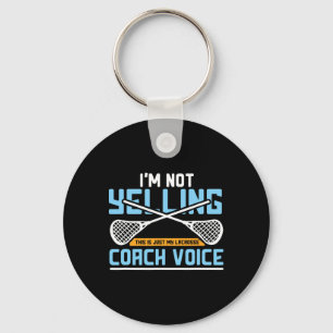 Lacrosse Coach Gift Lax Sticks Funny Coach Voice Key Ring