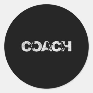 Lacrosse Coach Lacrosse Team Coach Retro Classic Round Sticker