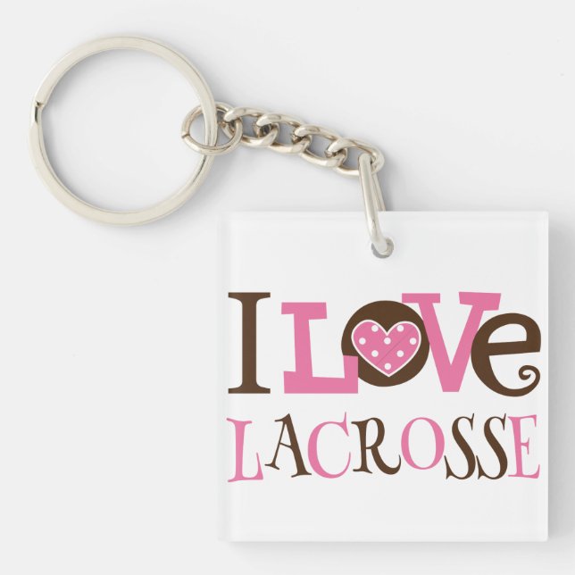 Lacrosse Coach or Player Gift Keychain (Front)