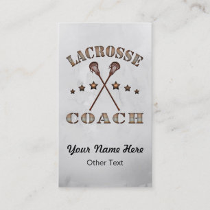Lacrosse Coach Steampunk Customised Business Cards