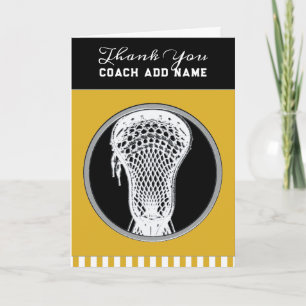 Lacrosse Coach Thank You Card