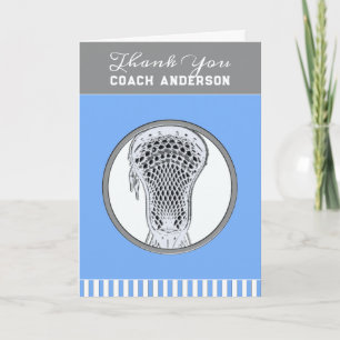 Lacrosse Coach Thank You Card