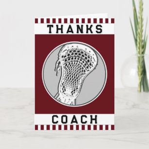 Lacrosse Coach Thank You Card