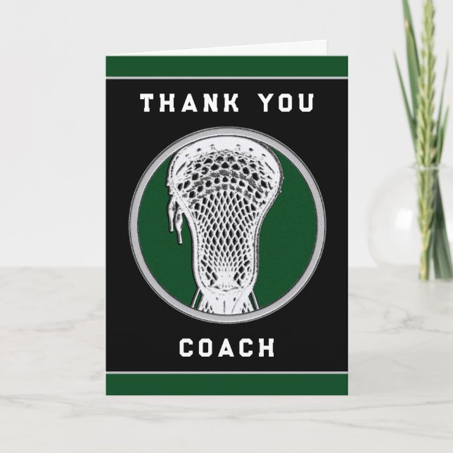 Lacrosse Coach Thank You Card (Front)