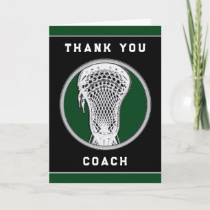 Lacrosse Coach Thank You Card