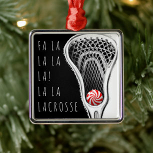 Lacrosse Collectible Christmas Metal Ornament