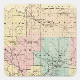 Lacrosse County, Wisconsin Square Sticker
