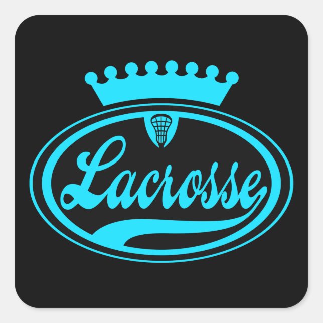 Lacrosse Crown Square Sticker (Front)