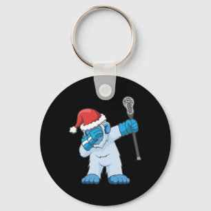 Lacrosse Dabbing Yeti Bigfoot Sasquatch Lax Christ Key Ring