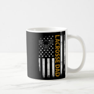 Lacrosse Dad American Flag 4th Of July Fathers Day Coffee Mug