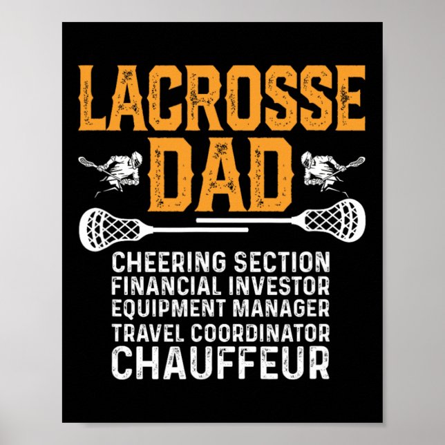 Lacrosse Dad Cheering Section Financial Investor F Poster (Front)