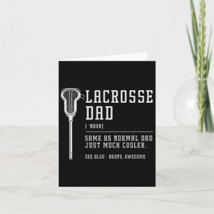 Lacrosse Dad Daddy Quote Definition Men Vintage Card